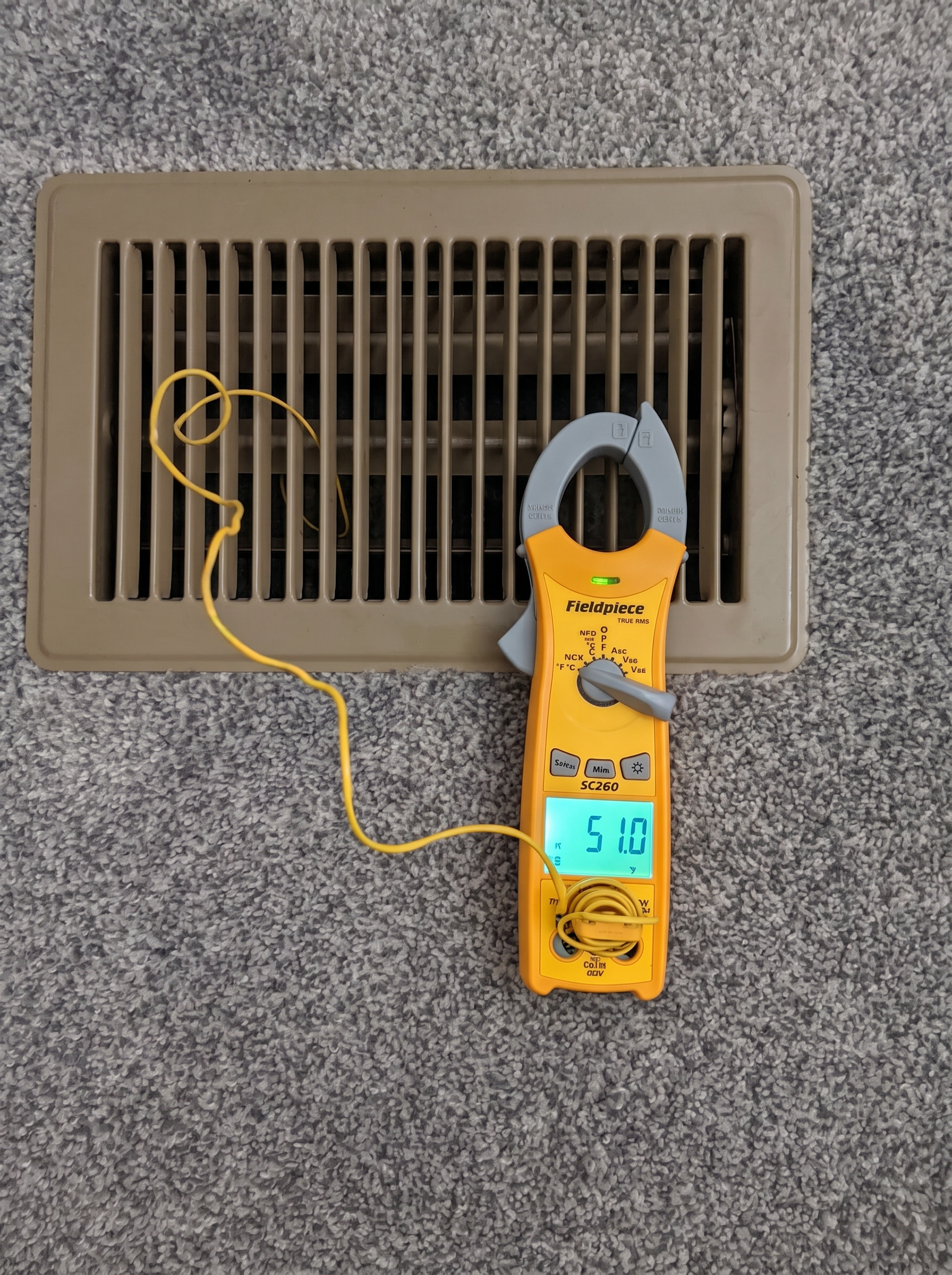 Supply Vent Temp Check